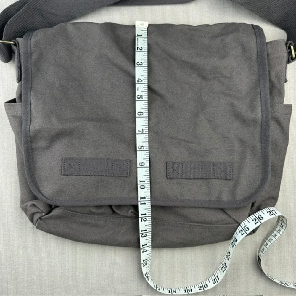 Sweetbriar Classic Messenger Bag Gray Canvas Tactical Shoulder Bag Laptop Travel